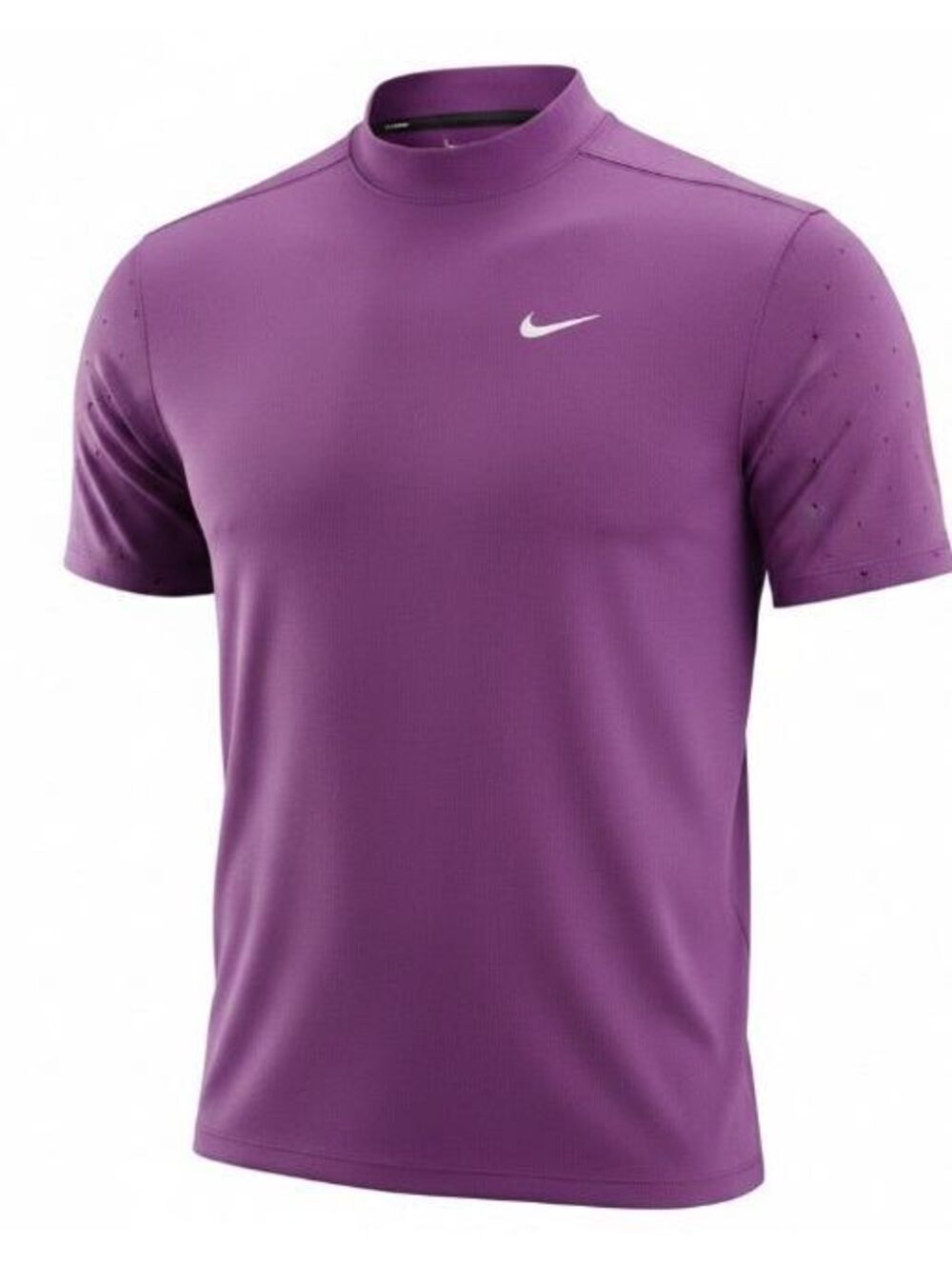 Nike Golf Tiger Woods Dri Fit Shirt Mens 2XL Mock Neck Purple CT6078 551